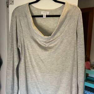 Calvin Klein Light Gray Knit Top